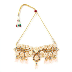 Sizzle Jewels Royal Kundan Carved Necklace Set with Earrings | Maang Tikka SIZZLE JEWELS