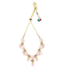 Sizzle Jewels Rose Pink Kundan Necklace Set for Women and Girls SIZZLE JEWELS