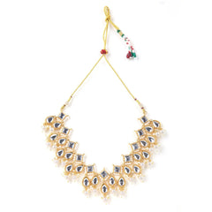 Sizzle Jewels Royal Kundan Pearl Bridal Necklace Set with Earrings and Maang Tikka SIZZLE JEWELS