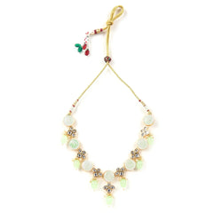 Sizzle Jewels Charming Green Bead and White Stone Necklace Set SIZZLE JEWELS