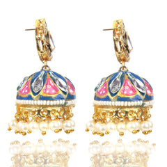Sizzle Jewels Royal Meenakari Jhumka Earrings SIZZLE JEWELS