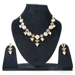Sizzle Jewels White Kundan Pearl Necklace Set SIZZLE JEWELS