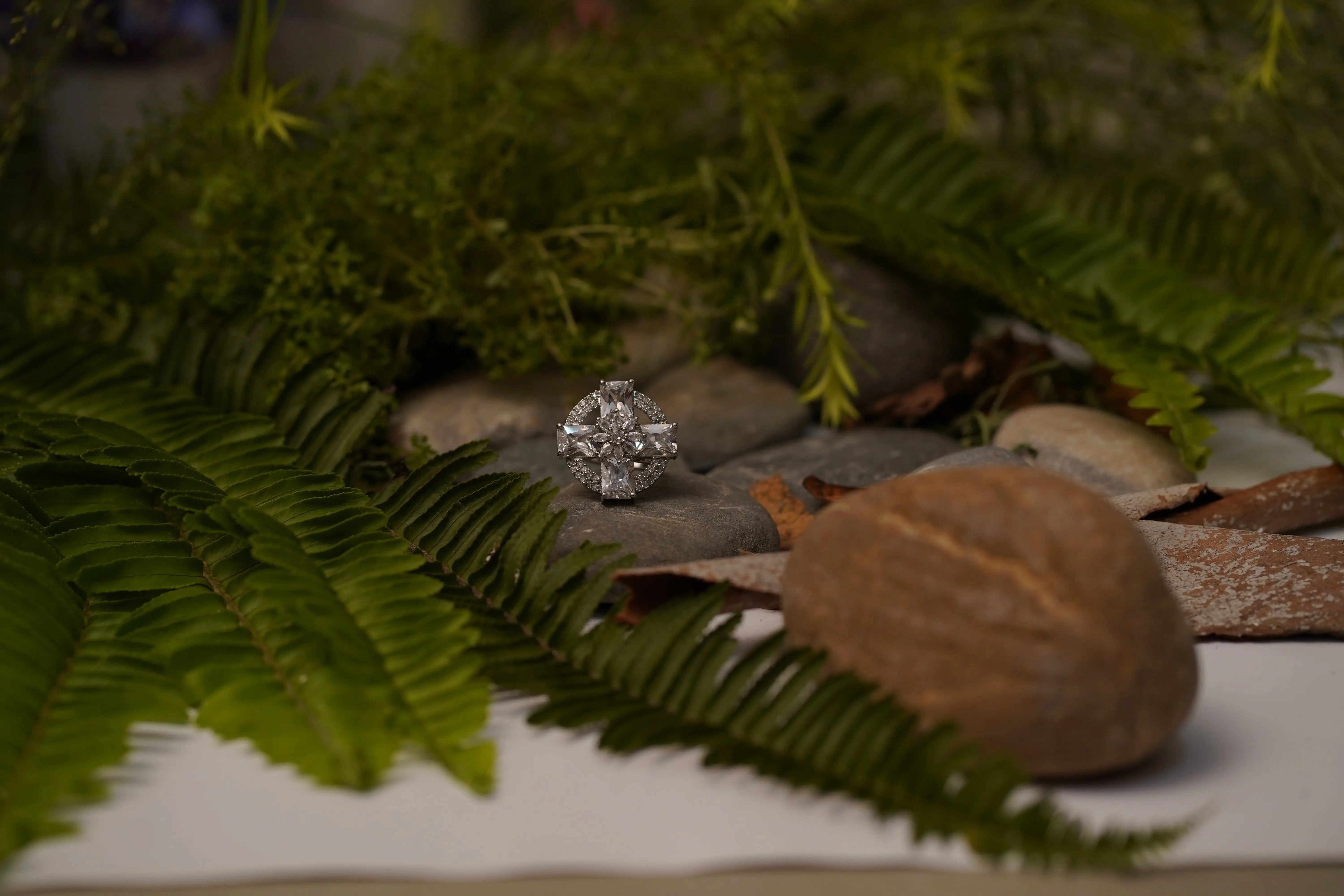 Elegant Silver Statement Ring for Women | Sparkling Cubic Zirconia Cocktail & Engagement Jewelry SIZZLE JEWELS