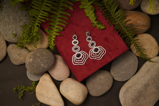 Luxury American Diamond Long Earrings for Women – Sparkling Party & Bridal Wear Jewelry SIZZLE JEWELS