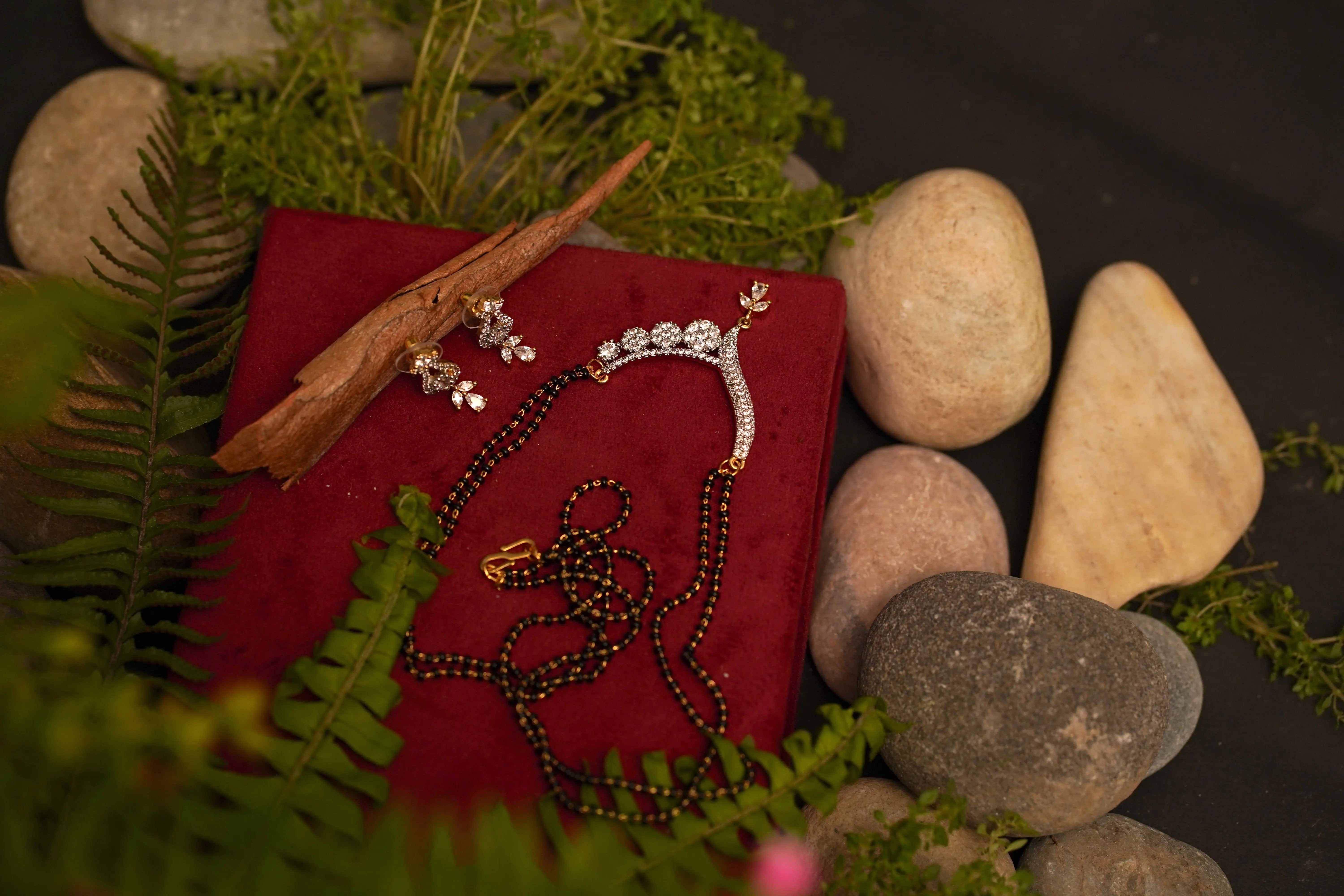 Elegant AD Stone Mangalsutra Set for Women SIZZLE JEWELS