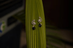 ✨ Elegant American Diamond Earrings with Blue Teardrop Stone – Designer Party & Wedding Jewelry ✨ SIZZLE JEWELS