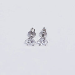 Classic Solitaire Stud Earrings in Gold & Silver – Elegant Crystal Stone Earrings for Daily & Party Wear SIZZLE JEWELS