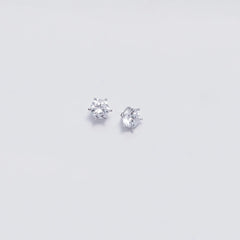 Classic Solitaire Stud Earrings in Gold & Silver – Elegant Crystal Stone Earrings for Daily & Party Wear SIZZLE JEWELS