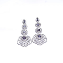 Luxury American Diamond Long Earrings for Women – Sparkling Party & Bridal Wear Jewelry SIZZLE JEWELS