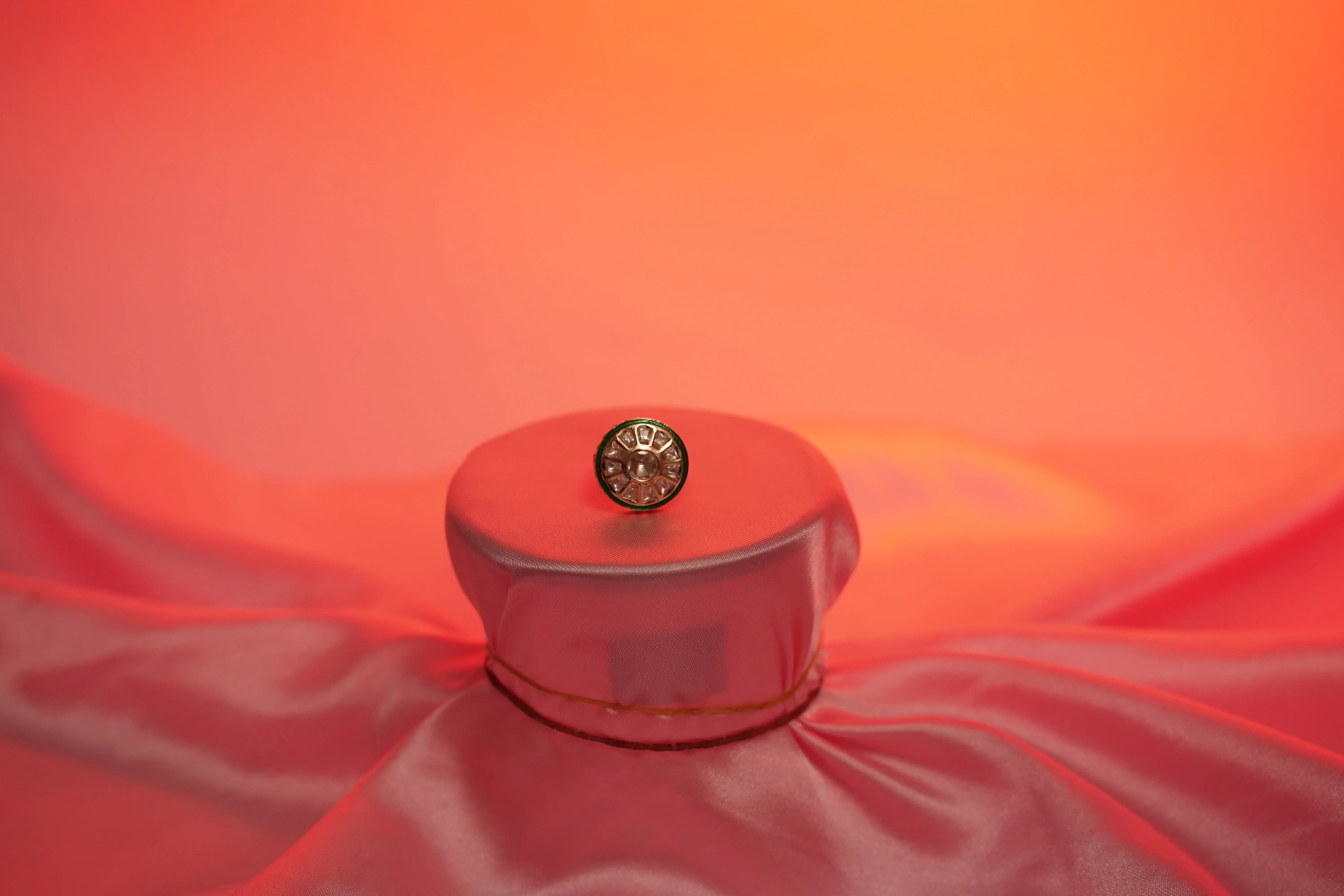 ✨ Ethnic Kundan Adjustable Ring – Traditional Green & White Stone Gold Polish Jewelry for Women & Girls ✨ SIZZLE JEWELS