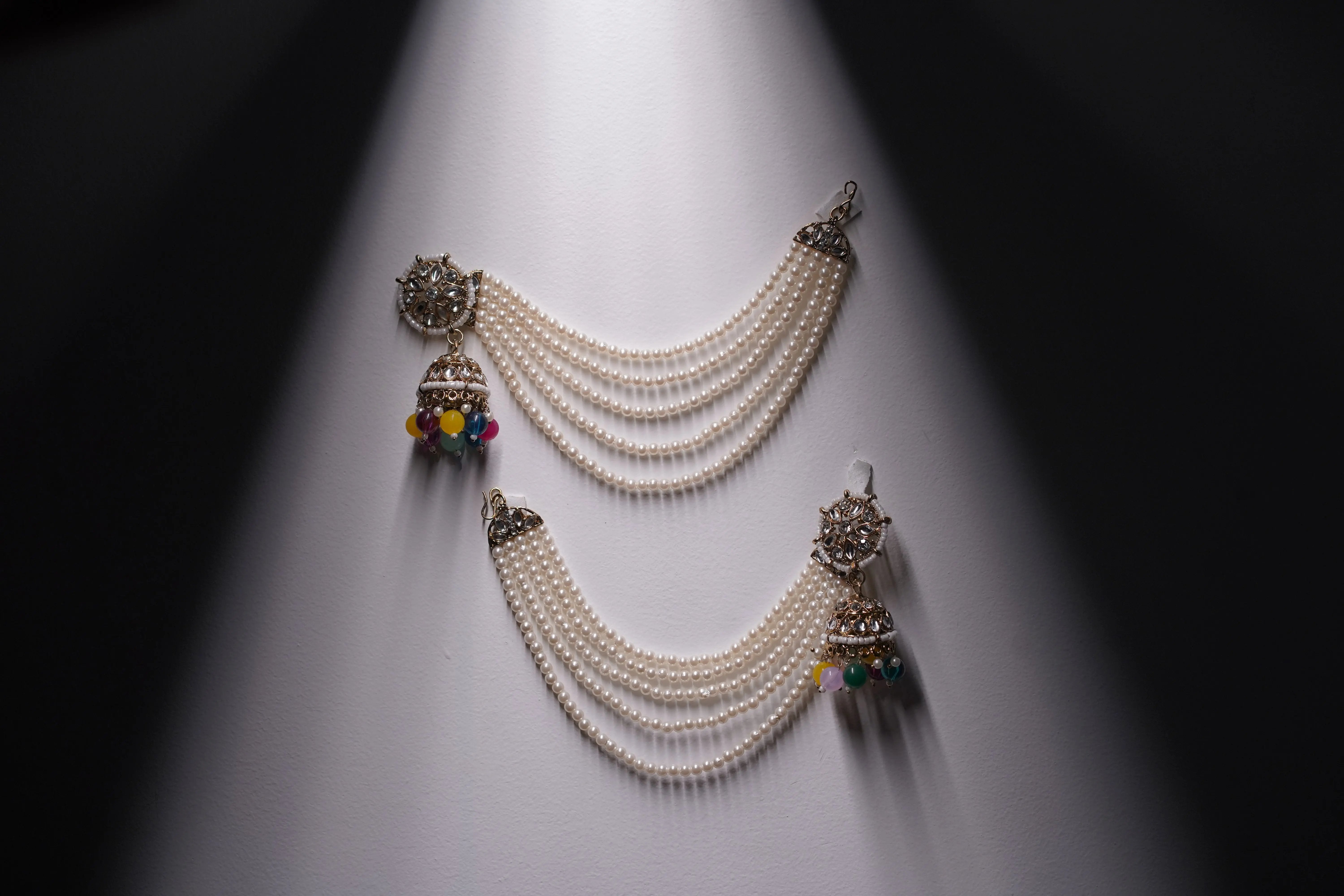 Traditional Kundan Pearl Earrings with Colorful Beads β Bridal & Festive Jewelry SIZZLE JEWELS