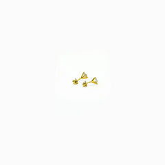 Classic Solitaire Stud Earrings in Gold & Silver – Elegant Crystal Stone Earrings for Daily & Party Wear SIZZLE JEWELS