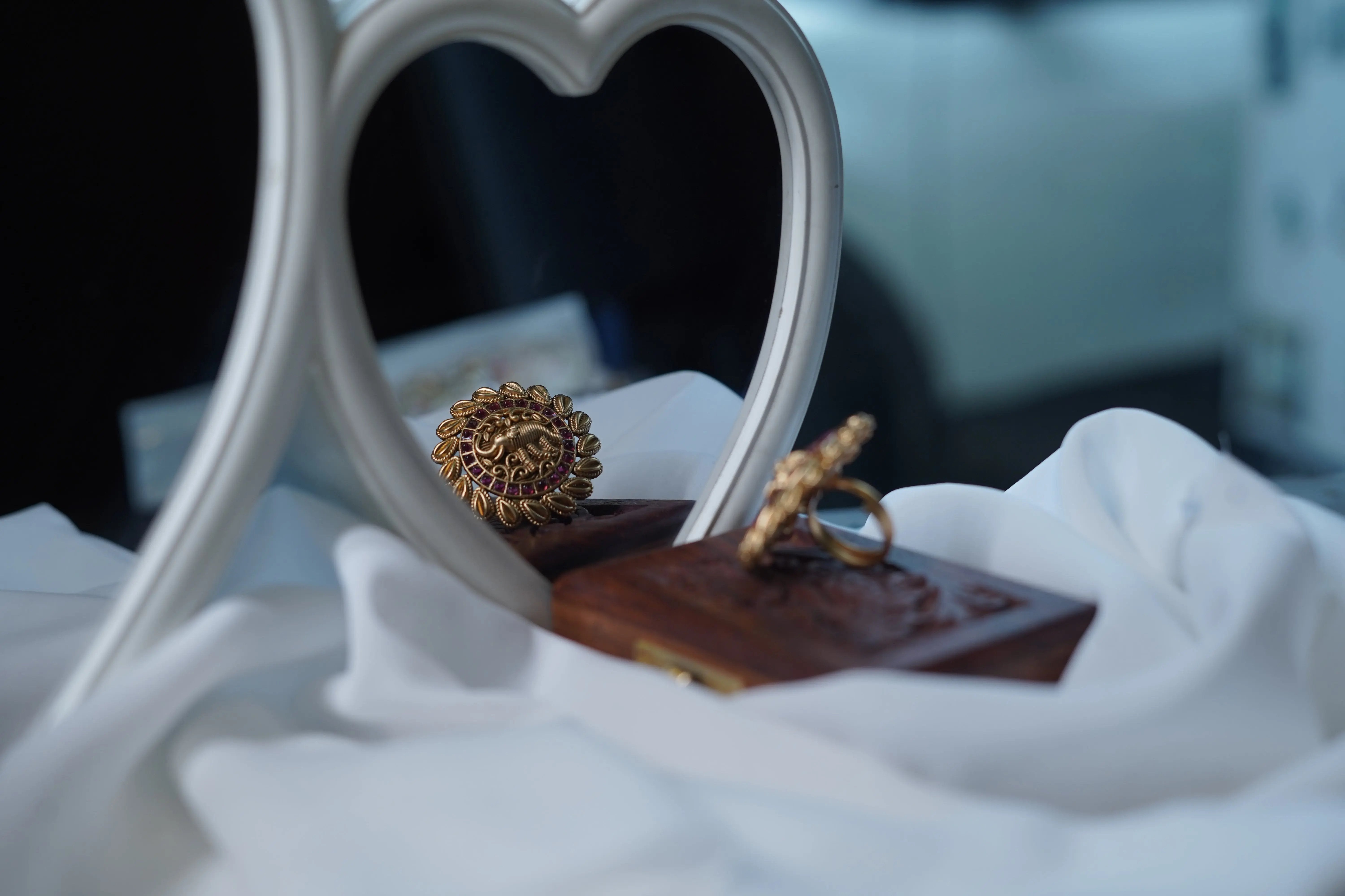 ✨ Traditional Elephant Design Adjustable Ring – Antique Gold Polish with Ruby Stones for Women & Girls ✨ SIZZLE JEWELS