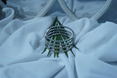 ✨ Elegant American Diamond Bangles Set – Sparkling Silver Finish ✨ SIZZLE JEWELS