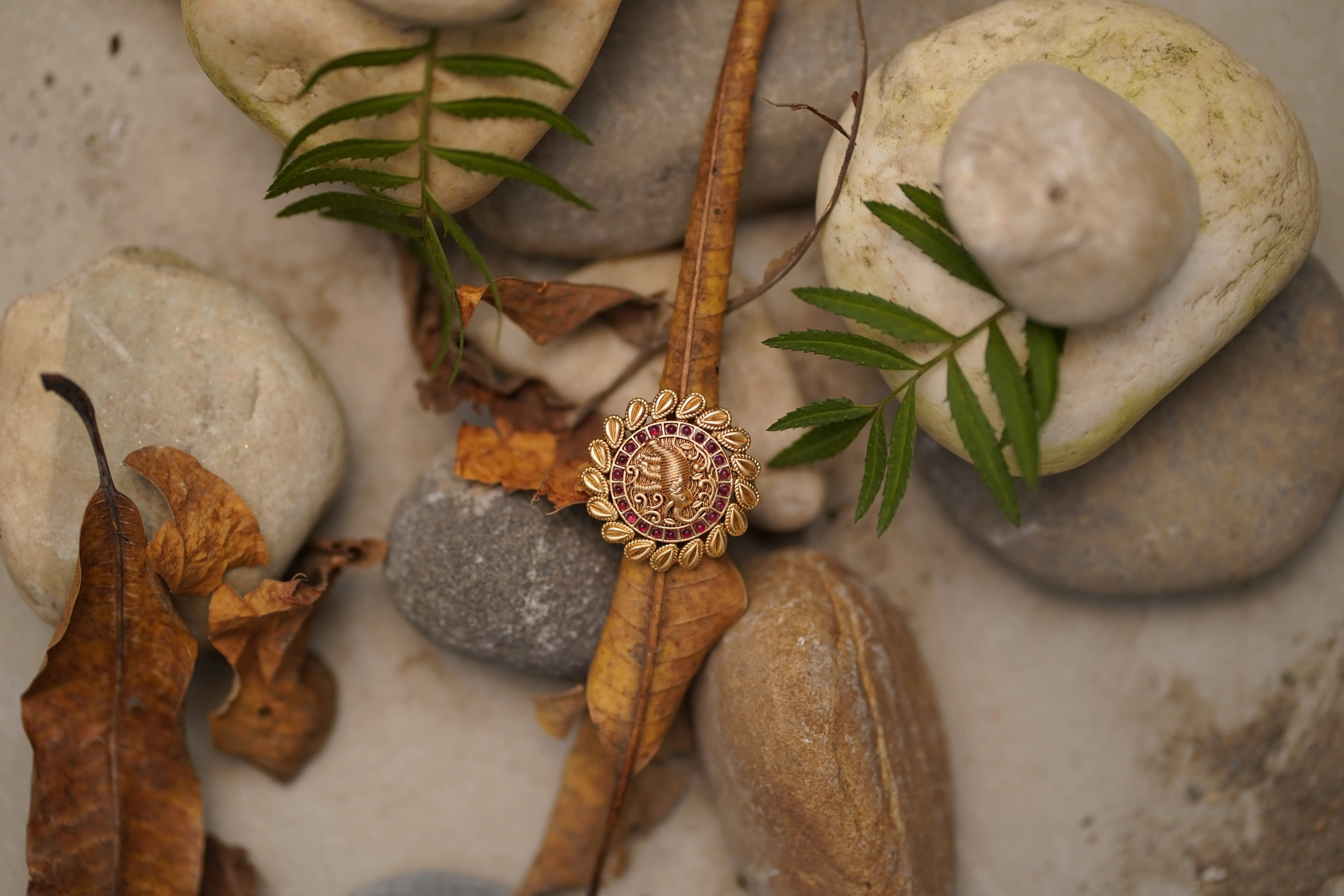 ✨ Traditional Elephant Design Adjustable Ring – Antique Gold Polish with Ruby Stones for Women & Girls ✨ SIZZLE JEWELS