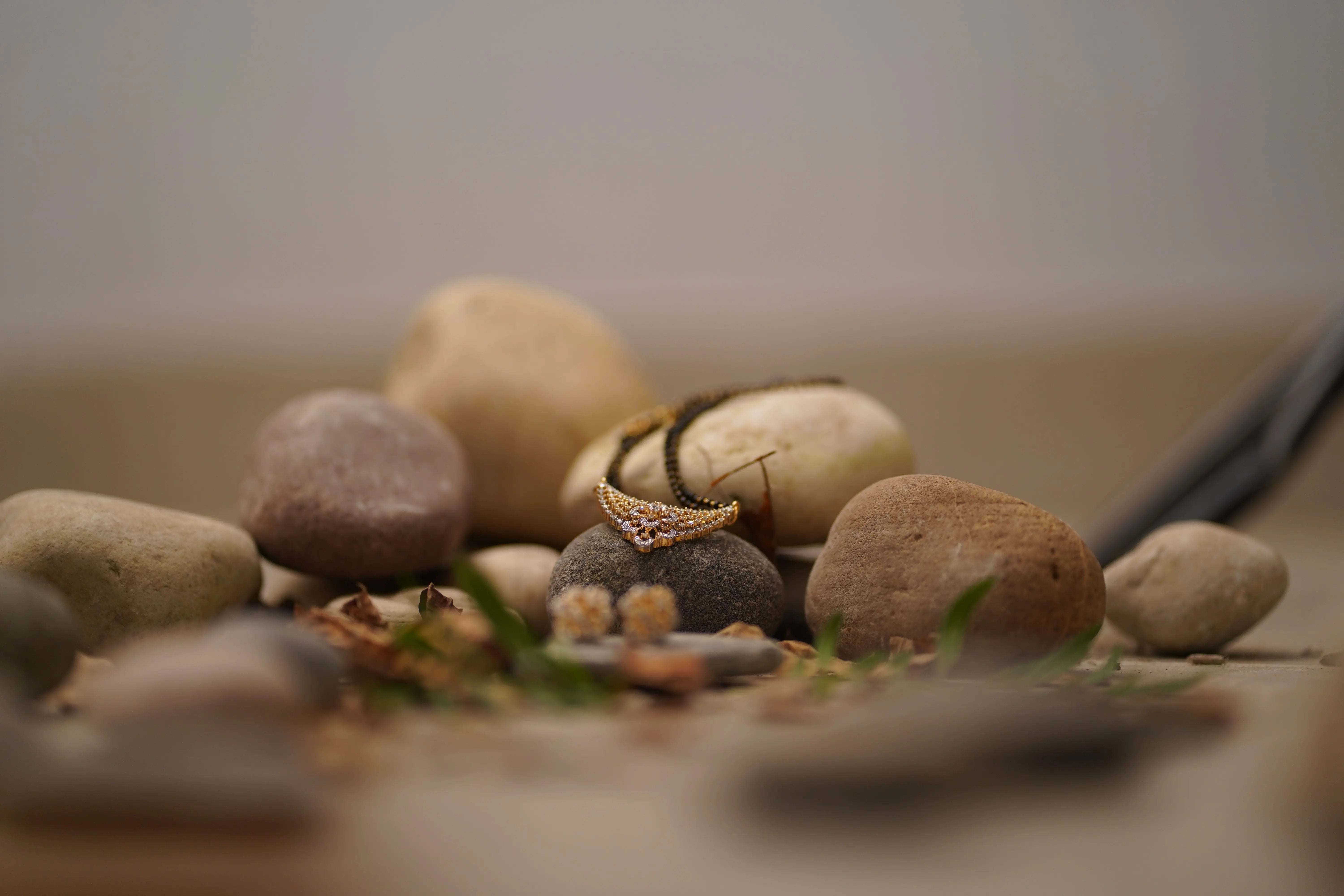 Premium American Diamond Gold Plated Mangalsutra with Earrings SIZZLE JEWELS