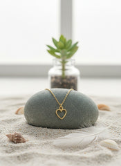 Minimal Gold Plated Heart Pendant Necklace