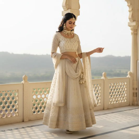 Sizzle Jewels Royal Kundan Carved Necklace Set with Earrings | Maang Tikka SIZZLE JEWELS