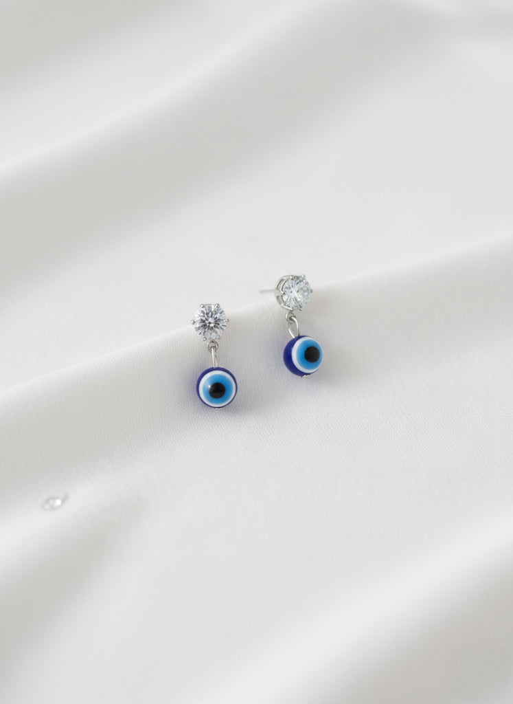 Evil Eye Crystal Drop Earrings