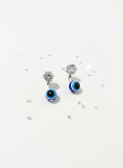 Evil Eye Crystal Drop Earrings
