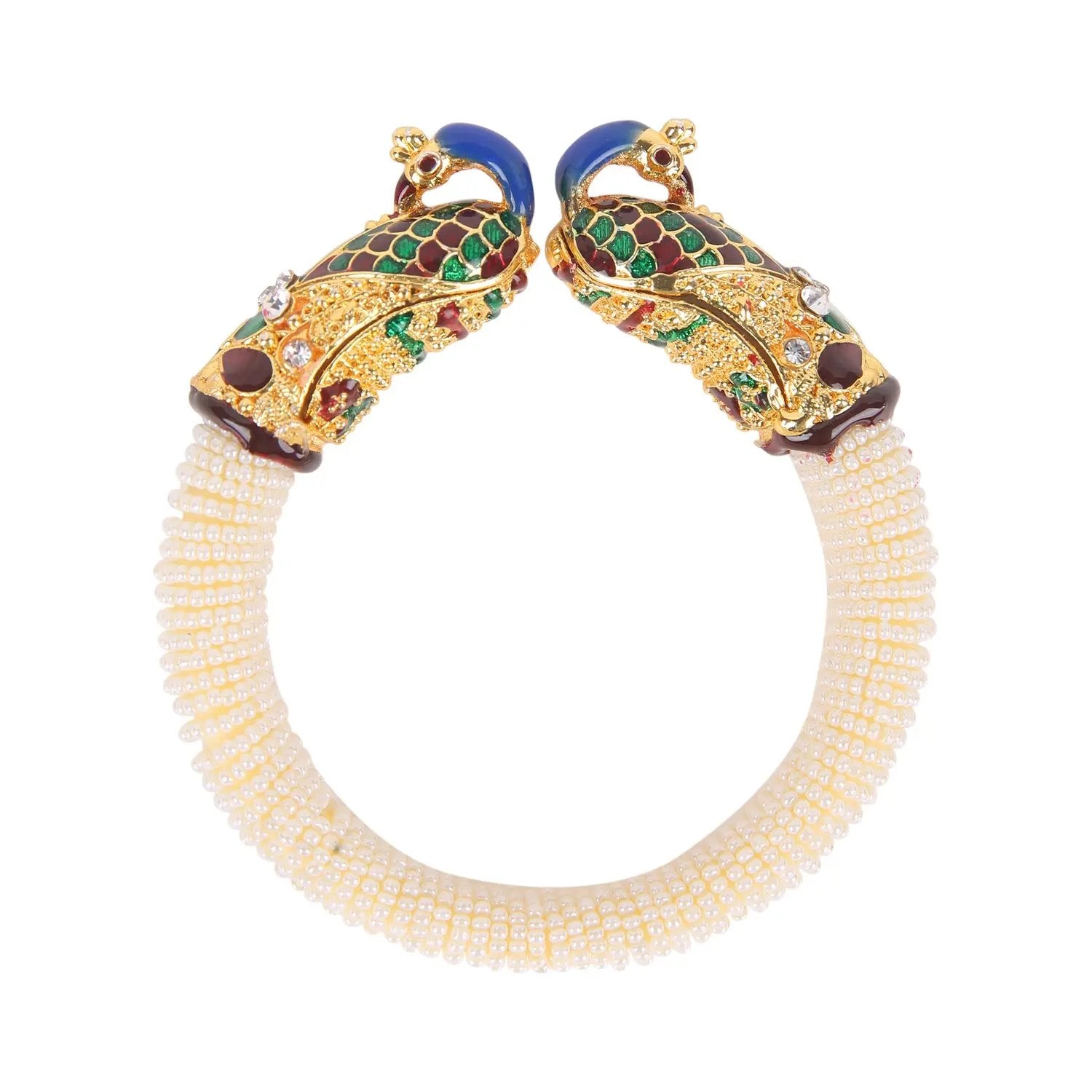 Sizzle Jewels Royal Peacock Handmade Bangle Set – Traditional Indian Design SIZZLE JEWELS