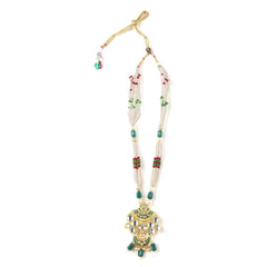 Sizzle Jewels Royal Kundan and Emerald Beaded Necklace Set SIZZLE JEWELS