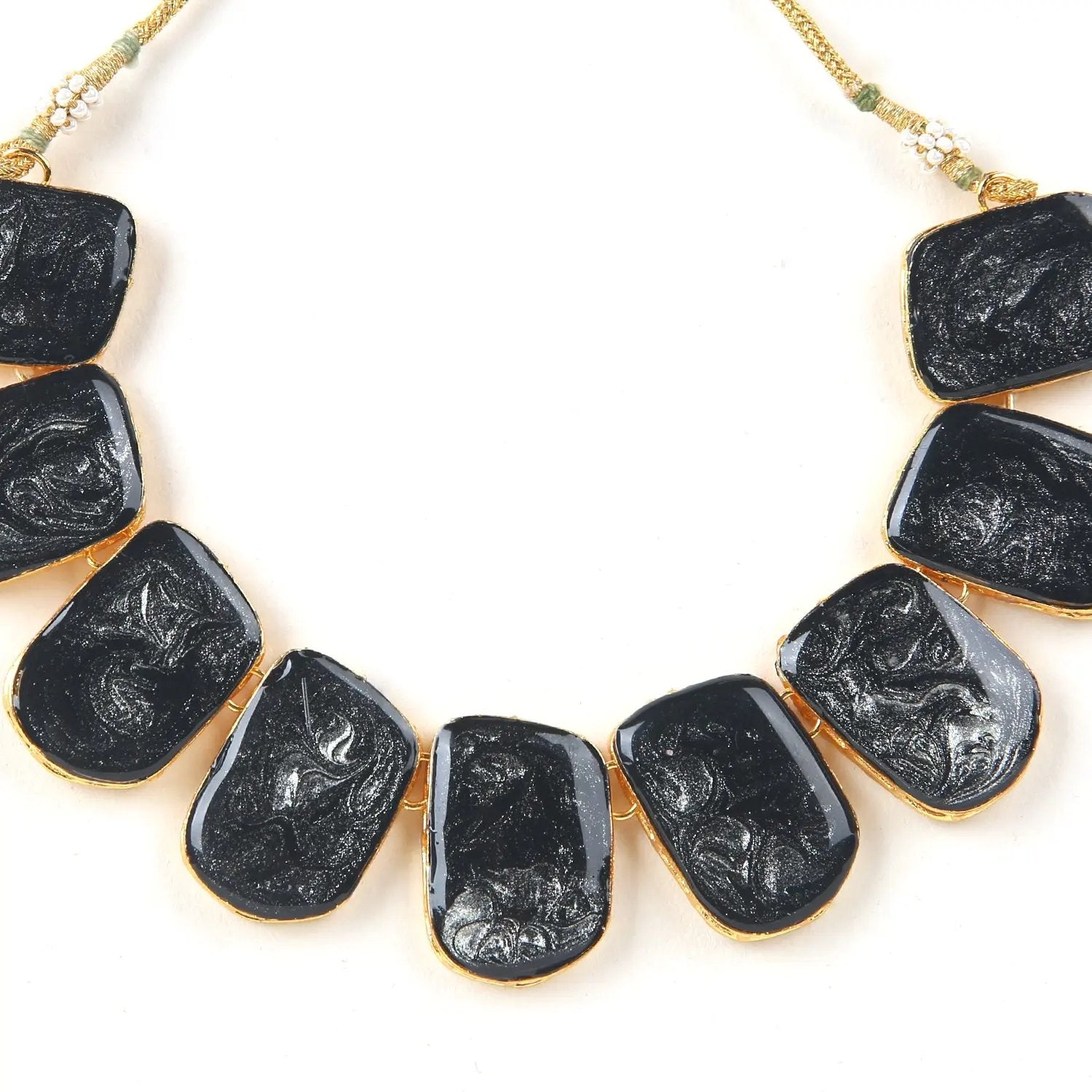 Sizzle Jewels Handcrafted Black Quartz Necklace Set SIZZLE JEWELS