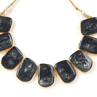Sizzle Jewels Handcrafted Black Quartz Necklace Set