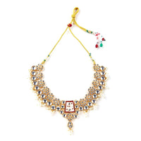 Sizzle Jewels Royal Kundan and Meenakari Bridal Necklace Set