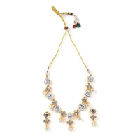 Sizzle Jewels White Kundan Pearl Necklace Set