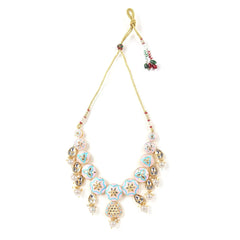 Sizzle Jewels Handcrafted Kundan Meenakari Necklace Set with Earrings SIZZLE JEWELS