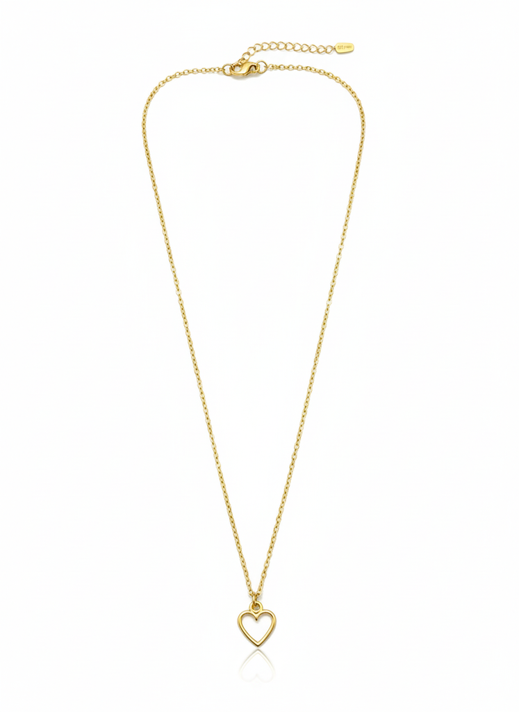Minimal Gold Plated Heart Pendant Necklace