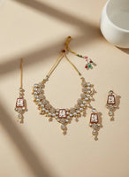 Sizzle Jewels Royal Kundan and Meenakari Bridal Necklace Set