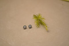 ✨ Floral Green Stone Stud Earrings – Elegant American Diamond Daily Wear Jewelry for Women & Girls ✨