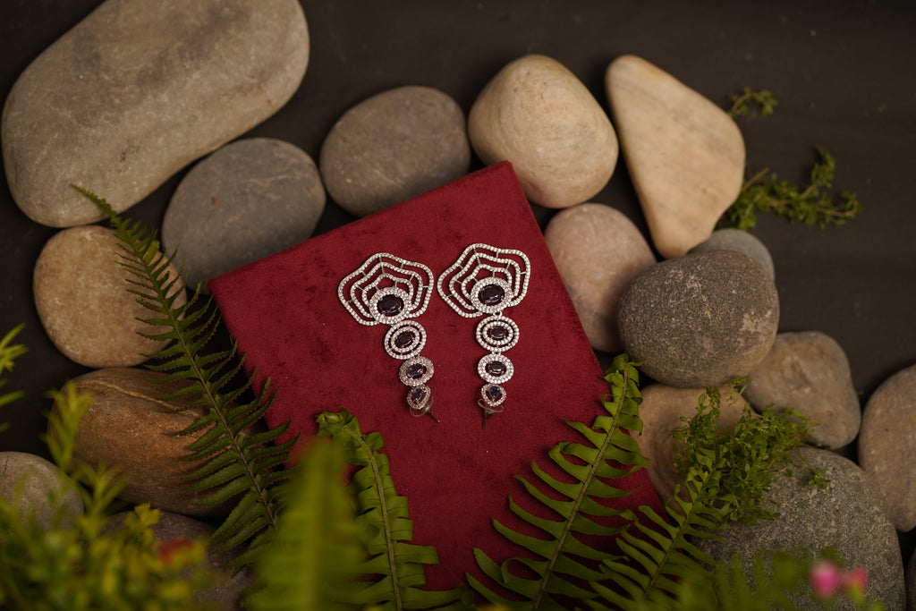Luxury American Diamond Long Earrings for Women – Sparkling Party & Bridal Wear Jewelry