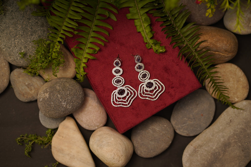 Luxury American Diamond Long Earrings for Women – Sparkling Party & Bridal Wear Jewelry