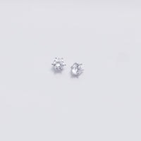Classic Solitaire Stud Earrings in Gold & Silver – Elegant Crystal Stone Earrings for Daily & Party Wear