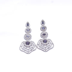 Luxury American Diamond Long Earrings for Women – Sparkling Party & Bridal Wear Jewelry