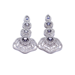 Luxury American Diamond Long Earrings for Women – Sparkling Party & Bridal Wear Jewelry