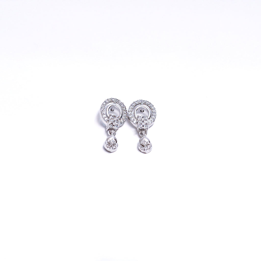 Elegant Gold-Plated Stone Studded Drop Earrings – Lightweight Daily & Party Wear