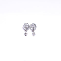 Elegant Gold-Plated Stone Studded Drop Earrings – Lightweight Daily & Party Wear