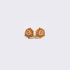 ✨ Traditional Ethnic Stud Earrings with Pearl & Kundan Design – Elegant Daily & Festive Jewelry ✨