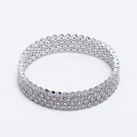 ✨ Elegant American Diamond Bangles Set – Sparkling Silver Finish ✨