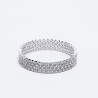 ✨ Elegant American Diamond Bangles Set – Sparkling Silver Finish ✨