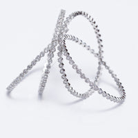 ✨ Elegant American Diamond Bangles Set – Sparkling Silver Finish ✨