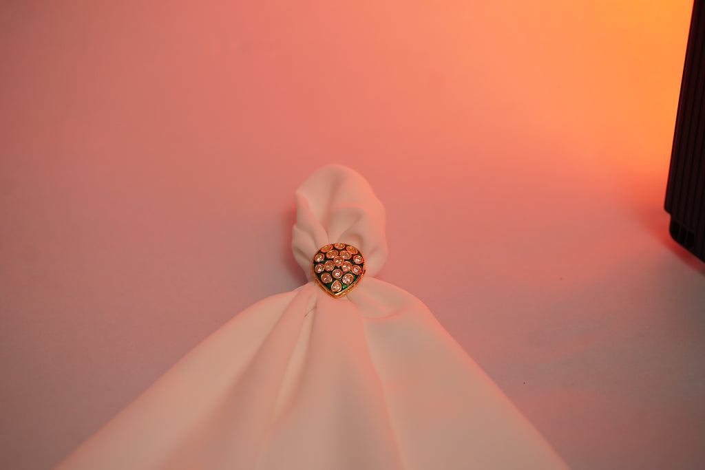 Elegant Polki Style Adjustable Ring for Women & Girls | Traditional Gold-Tone Stone Studded Jewelry
