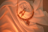 ✨ Traditional Gold-Plated Ethnic Necklace with Matching Earrings – Kundan & Pearl Indian Bridal Jewelry Set ✨
