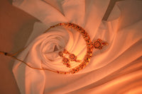 ✨ Traditional Gold-Plated Ethnic Necklace with Matching Earrings – Kundan & Pearl Indian Bridal Jewelry Set ✨