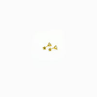 Classic Solitaire Stud Earrings in Gold & Silver – Elegant Crystal Stone Earrings for Daily & Party Wear