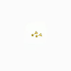 Classic Solitaire Stud Earrings in Gold & Silver – Elegant Crystal Stone Earrings for Daily & Party Wear
